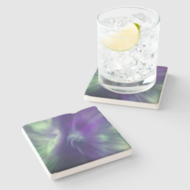 Northern Lights Stone Stone Coaster (Side)