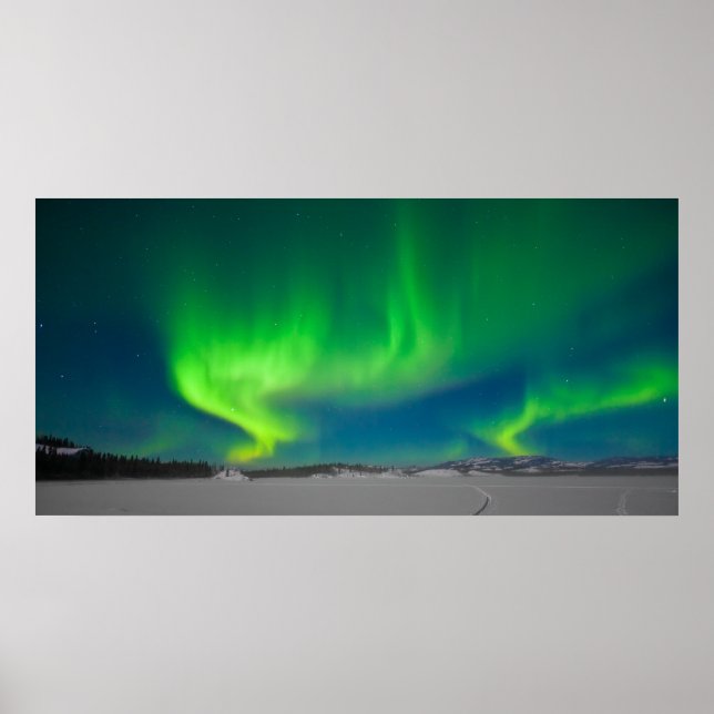 Northern Lights Swirls Poster (Front)