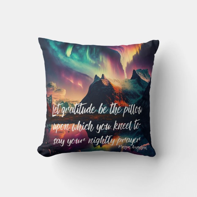 Northern Lights Throw Pillow (Front)