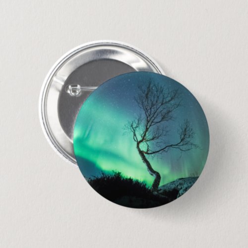 Northern Lights Tree Button