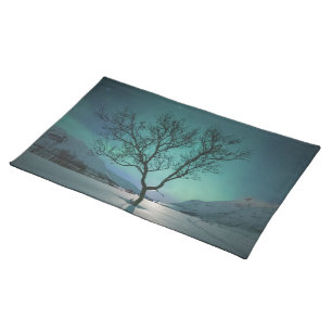 Northern Lights Tree Cloth Placemat