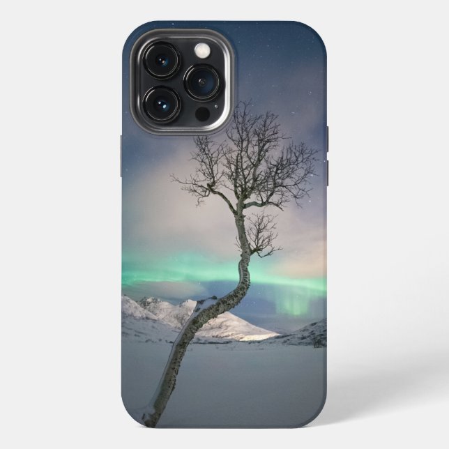 Northern Lights Tree Iphone Case (Back)