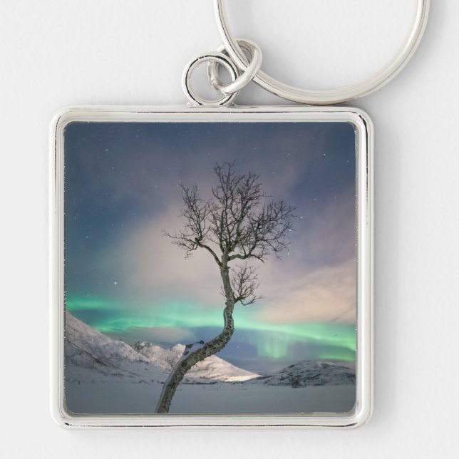 Northern Lights Tree Keychain (Front)