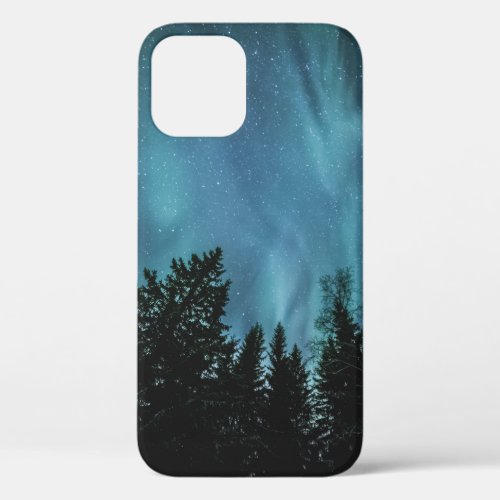 Northern Lights Trees iPhone 12 Case