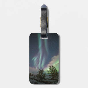 Northern Lights Trees Luggage Tag