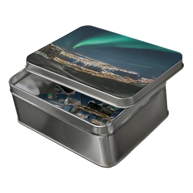 Northern Lights Tromso Jigsaw Puzzle (Lid Open)