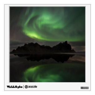 Northern Lights   Vestrahorn Beach Hofn, Iceland Wall Decal