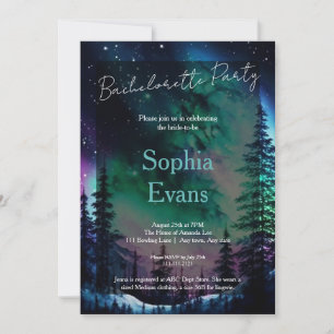 Northern Lights Wedding Bachelorette Party Invitation