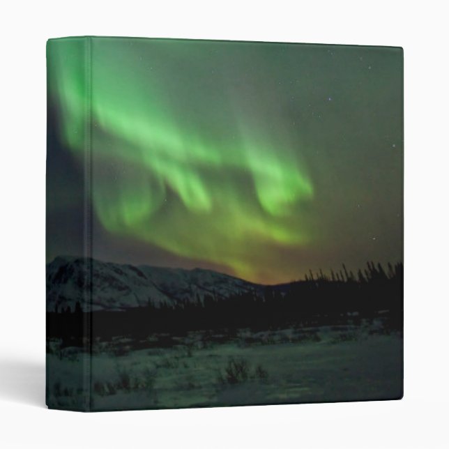 Northern Lights | Whitehorse, Yukon 3 Ring Binder (Front/Spine)