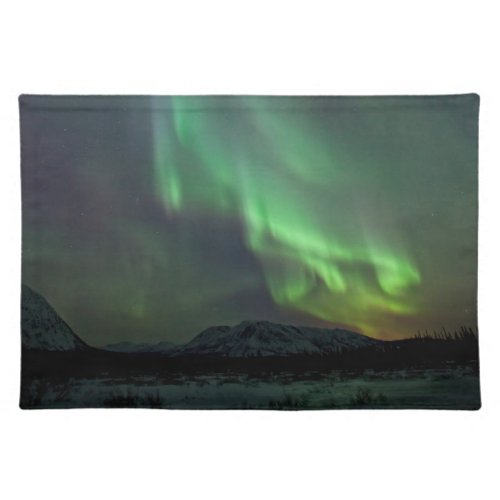 Northern Lights  Whitehorse Yukon Cloth Placemat