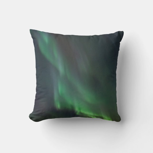 Northern Lights | Whitehorse, Yukon Throw Pillow (Front)