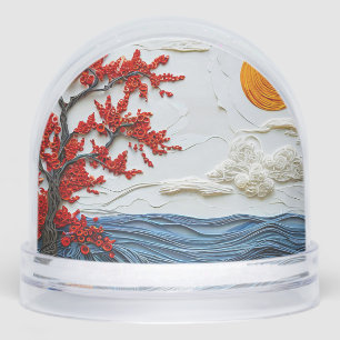 ❄️ Northern Lights Winter Coastal Gift For Nature Snow Globe