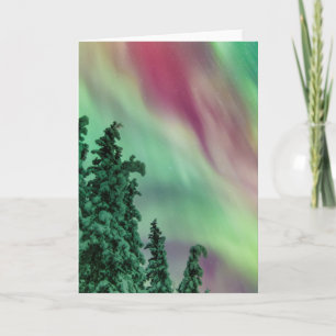 Northern Lights Winter in Glennallen, Alaska Card