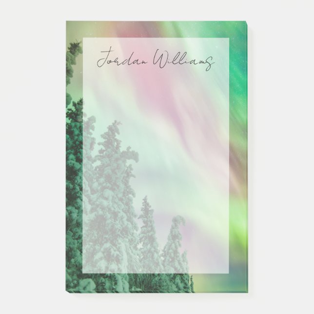 Northern Lights | Winter in Glennallen, Alaska Post-it Notes (Front)