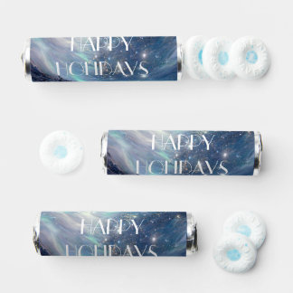 Northern Lights Winter Scene Happy Holidays Breath Savers® Mints