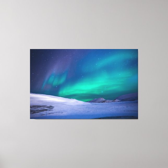 northern lights wrapped canvas  print (Front)