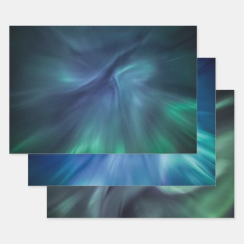 Northern Lights Wrapping Paper Sheets