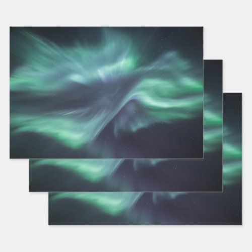 Northern Lights Wrapping Paper Sheets