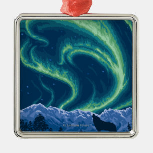 Northern Lights - Yukon, Alaska Metal Ornament