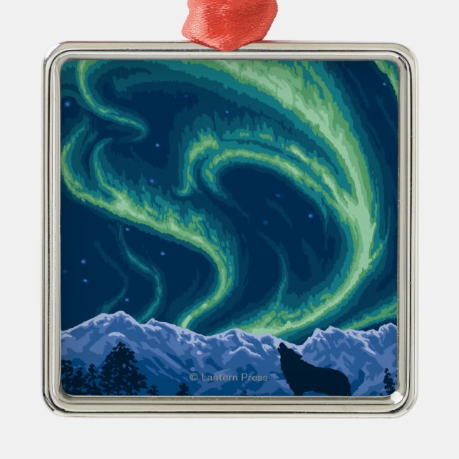 Northern Lights - Yukon, Alaska Metal Ornament (Front)