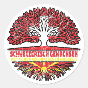 Northern Macedonia Northern Macedonia Swiss Classic Round Sticker