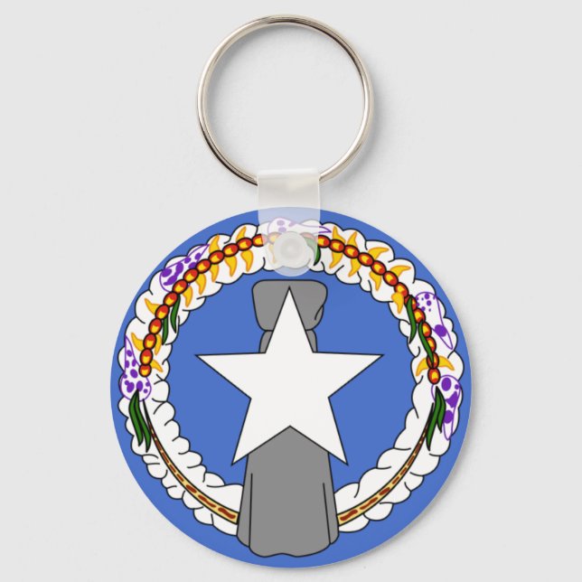 Northern Mariana Flag Keychain (Front)