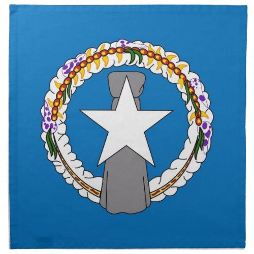 Northern Mariana Islands Flag American MoJo Napkin