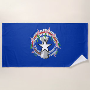 Northern Mariana Islands flag Beach Towel