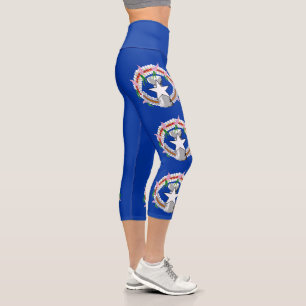 Northern Mariana Islands Flag Capri Leggings