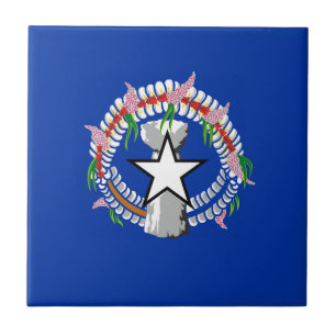 Northern Mariana Islands flag Ceramic Tile