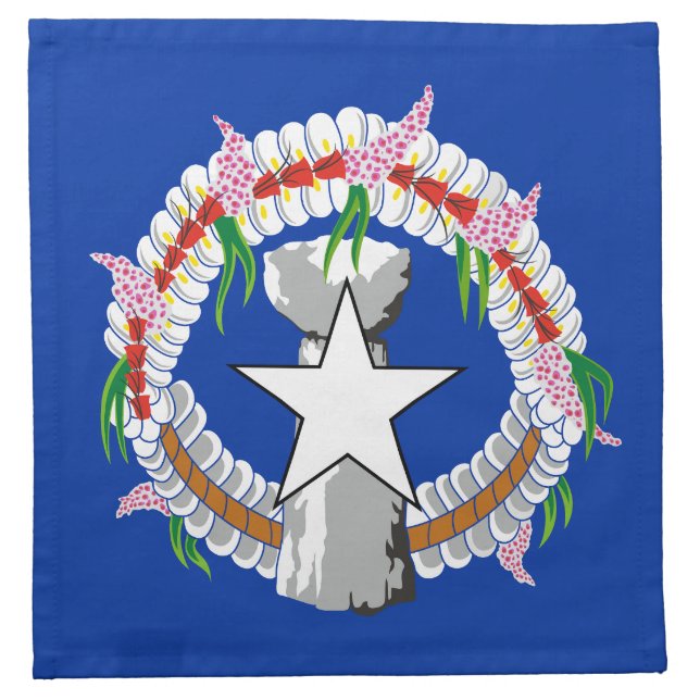 Northern Mariana Islands Flag Cloth Napkin (Front)