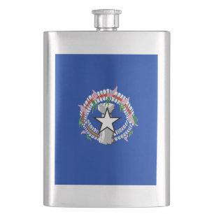 Northern Mariana Islands flag Flask