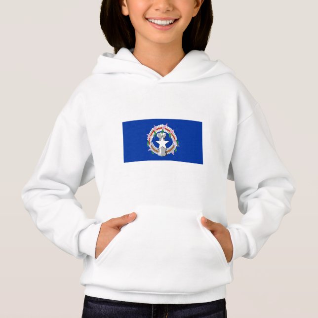 Northern Mariana Islands Flag Hoodie (Front)