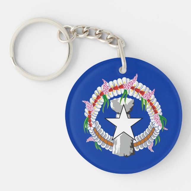Northern Mariana Islands Flag Keychain (Front)