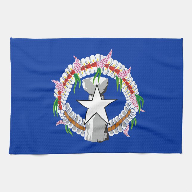 Northern Mariana Islands Flag Kitchen Towel (Horizontal)