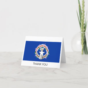 Northern Mariana Islands Flag Letterpress Thank You Card