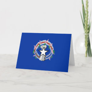 Northern Mariana Islands flag Letterpress Thank You Card