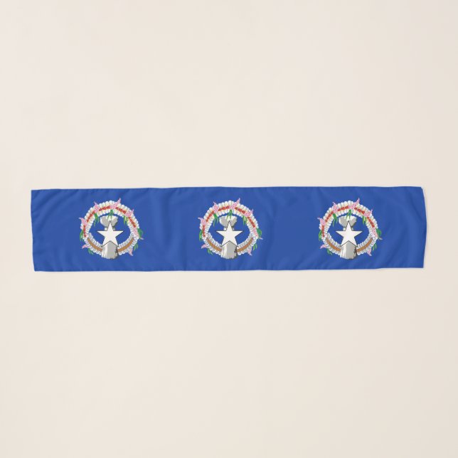 Northern Mariana Islands Flag Scarf (Front (Horizontal))