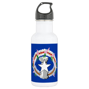 Northern Mariana Islands Flag Stainless Steel Water Bottle