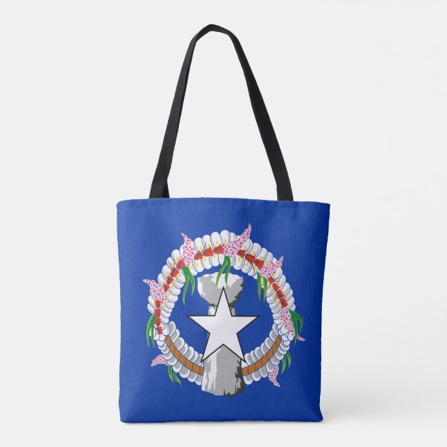 Northern Mariana Islands Flag Tote Bag (Back)
