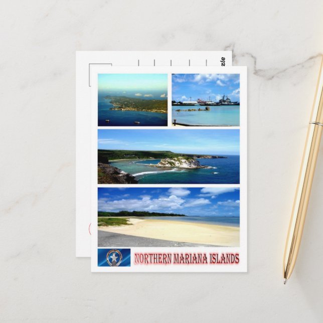 Northern Mariana Islands - Mosaic - Postcard (Front/Back In Situ)