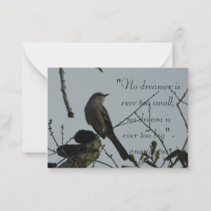 Northern Mocking Bird Quote Clearwater Florida Note Card