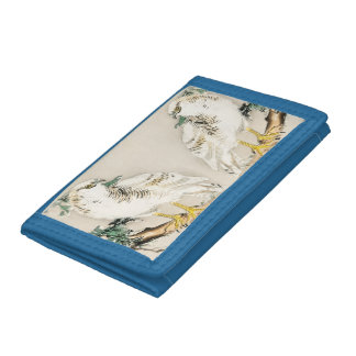 Northern mockingbird by Kōno Bairei Trifold Wallet