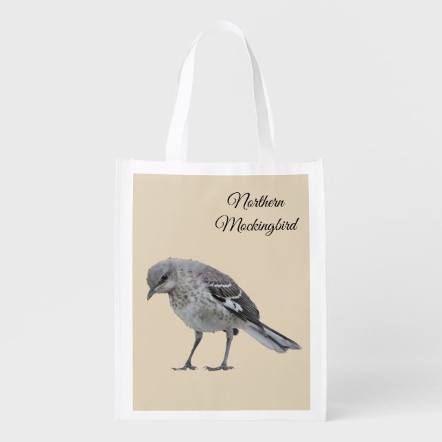 Northern Mockingbird Grocery Bag (Front)