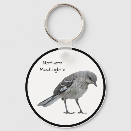 Northern Mockingbird Keychain