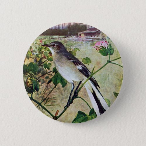 Northern Mockingbird Pinback Button