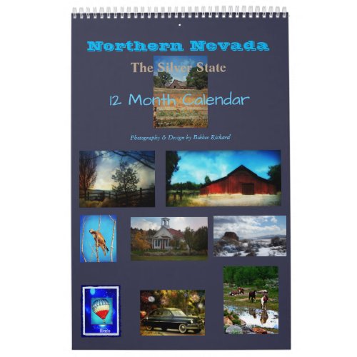 Northern Nevada The Silver State 12 Month Calendar