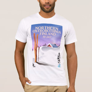 Northern Ostrobothnia Finland ski poster T-Shirt