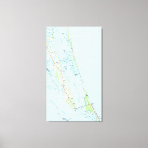 Northern Outer Banks North Carolina Map (1985) Canvas Print