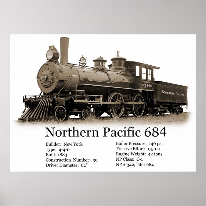 Northern Pacific No. 684 Posters